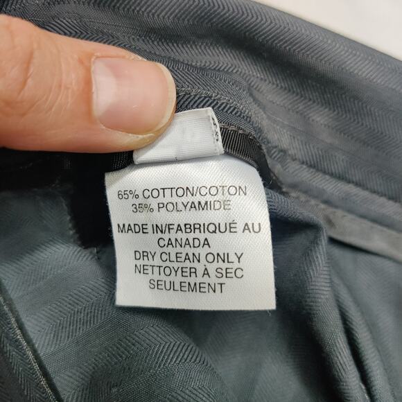 Ewanika Toronto Canada Gray Striped Lagenlook A-Line Midi Skirt Small Minimalist - Picture 9 of 11